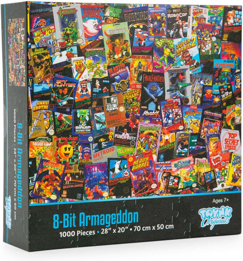 8-Bit Armageddon Retro Video Game Puzzle for Adults and Kids | 1000 Piece Jigsaw Puzzle Toy | Interactive Brain Teaser for Family Game Night | 28 ...