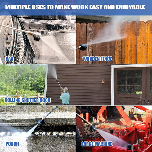 Pressure Washer Nozzle, 7-in-1 Quick Changeover Nozzle, Adjustable Pressure Washer Nozzle with 1/4 Inch Quick Connect, 3200 PSI Spray Nozzle...