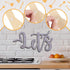 Yerliker 5 Pcs Let's Eat Sign, Wooden Fork Spoon Knife Sign Wall Decor, Rustic Cutout Eat Grey Kitchen Decor for Home Dining Living Room Bar Cafe ...