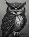 Posterizer 1 pcs- majestic black and white owl print-Gothic Art-Art for Animal Lovers- Living Room Bedroom Decor- unframed wall art...