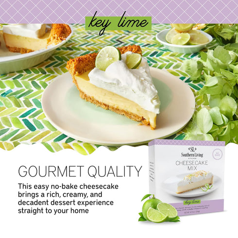 Gourmet Cheesecake Mix, No Bake Cheesecake Cake Mix, Key Lime Cheesecake by Southern Living, Rich, Creamy, Moist and Fluffy Whipped Topping...