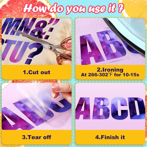 Cysincos Iron on Letters for Clothing Heat Transfer T Shirts Sticker Vinyl Letter Patches Iron on Decals Clothing Hat Pillow Backpack DIY Craft Su...