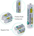 GEILIENERGY Solar Light AA Ni-CD 1000mAh Rechargable Batteries,AA Rechargeable Batteries for Solar Lights Solar Lamp(Pack of 12)...