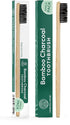 4-Pack Adult Organic Bamboo Charcoal Toothbrushes Set - Biodegradable & Natural - Perfect for Adults Aesthetic - with Soft Bristles for Gentle Bru...