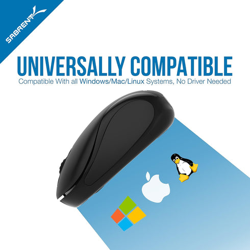 SABRENT Mini Travel 2.4GHz Wireless Mouse with Nano Receiver (MS-WSML)...
