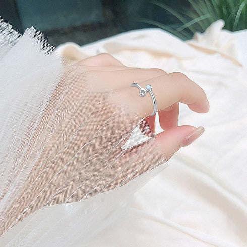 JUSTKIDSTOY Semicolon Ring 925 Sterling Silver Adjustable Open Opal/Moonstone Ring Suicide Awareness Inspirational Gifts for Women...