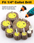 8 Pcs Flap Wheel Sander Set, 1/4" Shank 8Size Flapper Wheel, SHITIME Long-Lasting Cylindrical Shape Sanding Wheel for Removing and Polishing Rust ...