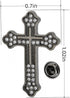 Cross Brooch Tie Pins for Men Women Shirt Lapel Pin Brooch Suit Accessories...