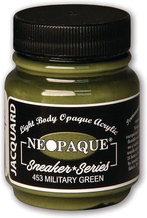 Jacquard Sneaker Series Neopaque Paint, Highly Pigmented, Flexible and Soft, For Use on a Variety of Surfaces, 2.25 Ounces, Military Green...