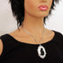Black Cat Cameo in Antique Silver Finish Pewter Frame Pendant Necklace...