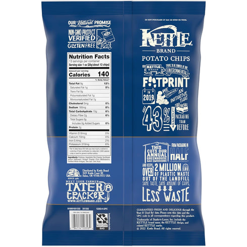 Kettle Brand Potato Chips Sea Salt & Vinegar Kettle Chips, 13 Oz...
