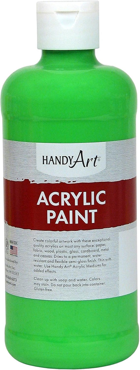 Handy Art Student Acrylic Paint 16 ounce, Fluorescent Green...