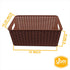 YBM Home Medium Plastic Rattan Storage Box Basket Organizer, Brown - 1 Pack...