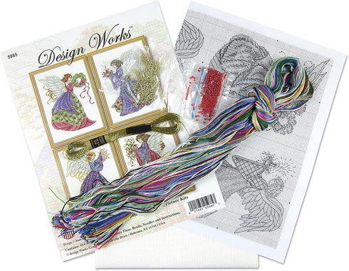 Design Works Crafts Angels Counted Cross Stitch Kit, Multi, by The Yard...