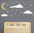 GESTYZ Vinyl Wall Stickers, Stars and Clouds Decal, White, Gold, for Nursery, Bedroom, Kids Room Wall Decoration...