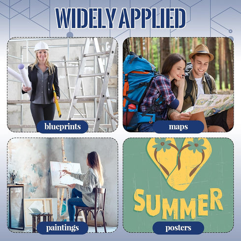 Hanging Clamps Blueprint Power Wrench Stainless Steel Document Tool, 0.98 x 7.87 Inch...