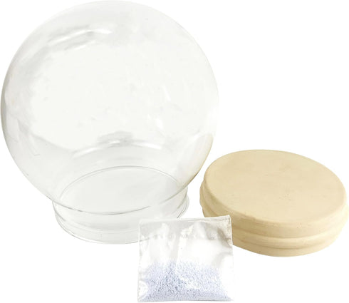 National Artcraft 6" Clear Glass Water Globe with Rubber Seal and Snow Flakes (Pkg/1)...