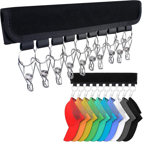 Hat Rack for Baseball Caps Hat Organizer Holder for Hanger & Room Closet Display, 2Pack 10 Hat Storage Clips for Hang Ball Caps Beanie, for Men Gi...