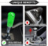 Gear Shifter Knob Kit, 10cm Faux Crystal Stick Shifter Lever Knob Universal for Automatic and Manual Vehicles Durable Acrylic Green with 2 Adapter...