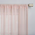 No. 918 Tayla Crushed Texture Semi-Sheer Rod Pocket Curtain Panel, 50" x 84", Blush Pink...