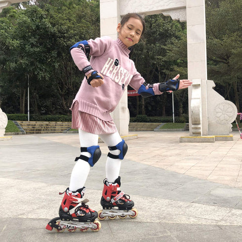 BOSONER Roller and Skating Pads for Kids: Knee Pads and Elbow Pads for Kids/Youth 3-15 - Girls/Boys Protection Gear...