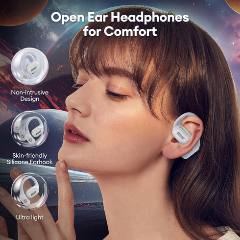 Transformers TF-T13 Open Ear Headphones Wireless 5.4 Bluetooth Sport Earbuds with Ear Hooks for 60Hrs Playback with HD Mic, Music Game Dual Mode C...