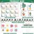 61PCS Happy Birthday Bulletin Board Decorations Floral Birthday Charts Flower Theme Bulletin Board Set Birthday Calendar Flower Greenery Paper Cut...