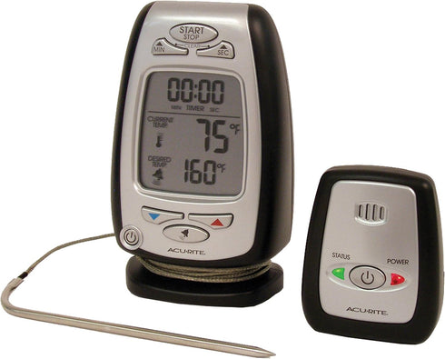 AcuRite 03168 Wireless Cooking and Barbeque Thermometer with Pager, 0.3...