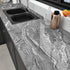 Grey Silver Marble Contact Paper for Countertops Waterproof Marble Peel and Stick Wallpaper Kitchen Countertop Contact Paper for Bathroom Cabinets...