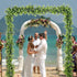 Artificial Vines Faux Eucalyptus Garland, Artiflr 2 Pack Fake Eucalyptus Greenery Garland Wedding Backdrop Arch Wall Decor, 6 Feet/pcs Fake Hangin...