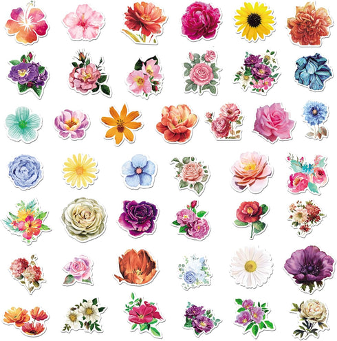 200PCS Flower Stickers Pack Vinyl Decals for Water Bottles Hydroflask Book MacBook Laptop Phone Case...