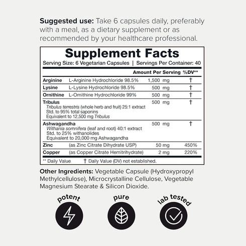 HGH Supplements for Men & Women (240 Count) 3,550mg+ Support Muscle Growth & Healthy Levels of Human Growth Hormone for Men, with High-Purity Argi...