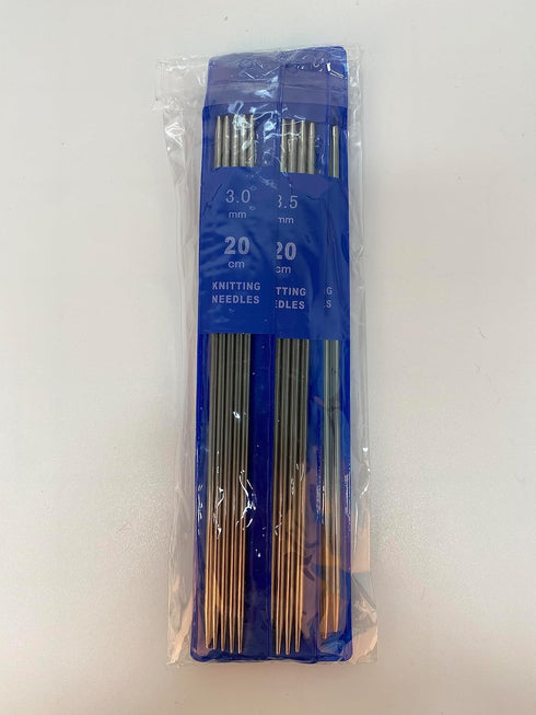 Coopay Short Double Pointed Knitting Needles Kit 20cm, Double Ended Stainless Steel Needles 2.0mm to 5.0mm, DPNS Knitting Pins Set for Beginner & ...