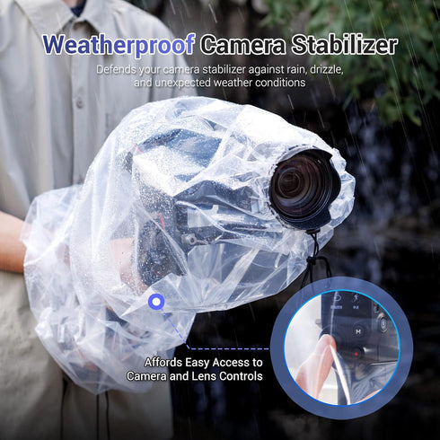 2Pack Clear Stabilizer Rain Cover,Gimbal Stabilizer for Camera Raincoat fits DJI RS 4 Pro RS4 RS 3 Mini Pro,RSC 2,RS 2,Ronin-SC S,ZHIYUN Weebill 3...