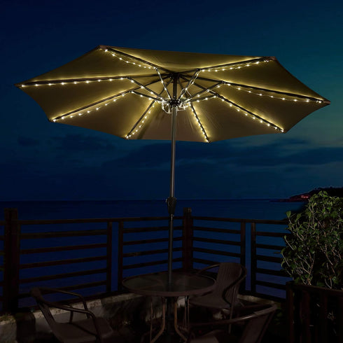 Patio Umbrella Lights Cordless Lighting with Remote Control 8 Brightness Mode LED Patio Light Wireless Battery Operated Waterproof for Patio Backy...