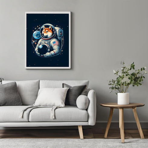 Posterizer 1 pcs-meme space dog sci-fi home decor-Abstract & Modern Art-Fantasy & Fiction Art-Gift for movie lovers-Decor for Home & Office- UNFRA...