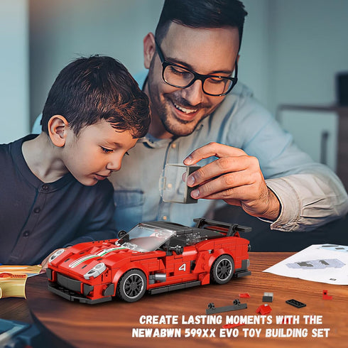 EVO Sports Car Toy Building Set, Compatible with Small Lego Cars, MOC Speed Champion Building Blocks Cars for Adults, Teens and Kids (413 PCS)...