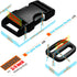 Buckles for 3/4 inch Wide Webbing Straps: Quick Side Release Buckles 10 set and Tri-Glide Slide 20 pcs Fit 0.75" Nylon Web Belt, Plastic Snap Fast...