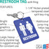 Lucky Line - Unisex Restroom Pass Key Tag, Plastic with Split Key Ring Keychain Identifier for Restaurant, Office, Gas Station, 1 Per Pack (53201)...