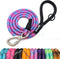 Rope Dog Leash, 4/5/6/10/15/20/30/50 Foot Heavy Duty Dog Leashes with Carabiner, Nylon Pet Dog Lead for Large and Medium Dogs (4FT, Blue Pink)...
