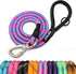 Rope Dog Leash, 4/5/6/10/15/20/30/50 Foot Heavy Duty Dog Leashes with Carabiner, Nylon Pet Dog Lead for Large and Medium Dogs (4FT, Blue Pink)...