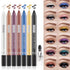 Petansy Cream Eyeshadow stick Eye Set, 12Pcs Colored Glitter Eyeshadow Stick Eyeliner Pencil, Long Lasting Waterproof Pearlescent Eyeshadow Eye Ma...