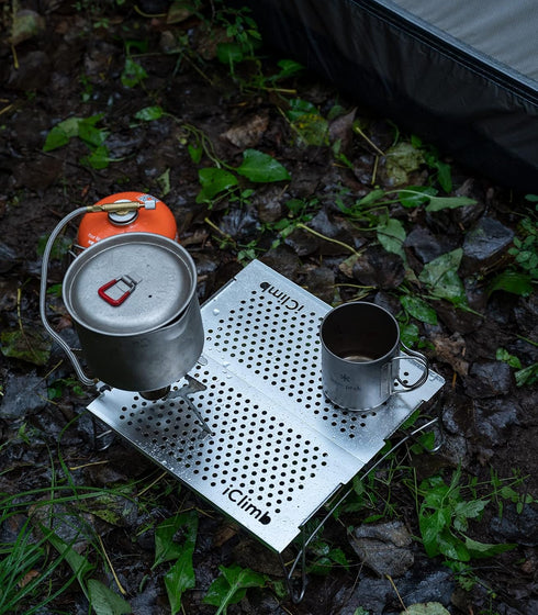 iClimb Mini Solo Folding Table Ultralight Compact for Backpacking Camping Hiking Beach Picnic (Gunmetal, Mini)...