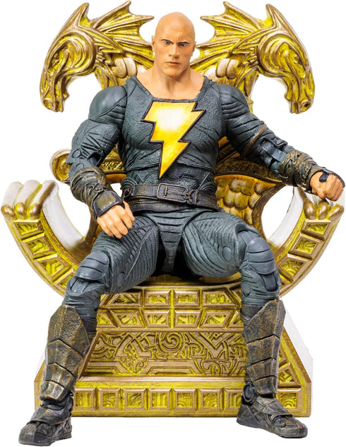McFarlane - DC Black Adam Movie 7 Figures - Black Adam Variant with Throne...