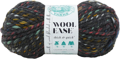 Lion Brand Yarn Wool-Ease Thick & Quick Yarn, Soft and Bulky Yarn for Knitting, Crocheting, and Crafting, 1 Skein, Bedrock...
