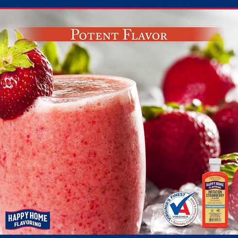 Happy Home Imitation Strawberry Flavoring, Non-Alcoholic, Certified Kosher, 7 oz....