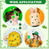 72 Pcs St. Patrick's Day Clover Lapel Pins Include Four Leaf Clover Lapel Pin Brooches with Blessing Cards and Organza Gift Bags Irish Four Leaf C...