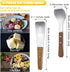 Patelai 2 Pcs Ice Cream Scoop Stainless Steel Ice Cream Shovel with Wooden Handle Dessert Spade Butter Cutter Flat Metal Spade for Dining Kitchen ...
