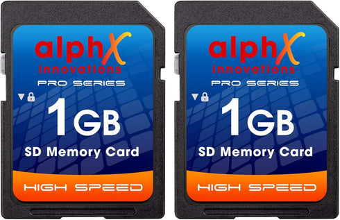 AlphX 1gb SD Secure Digital Memory Cards, Pack of 2 - Compatible with all Digital Cameras...