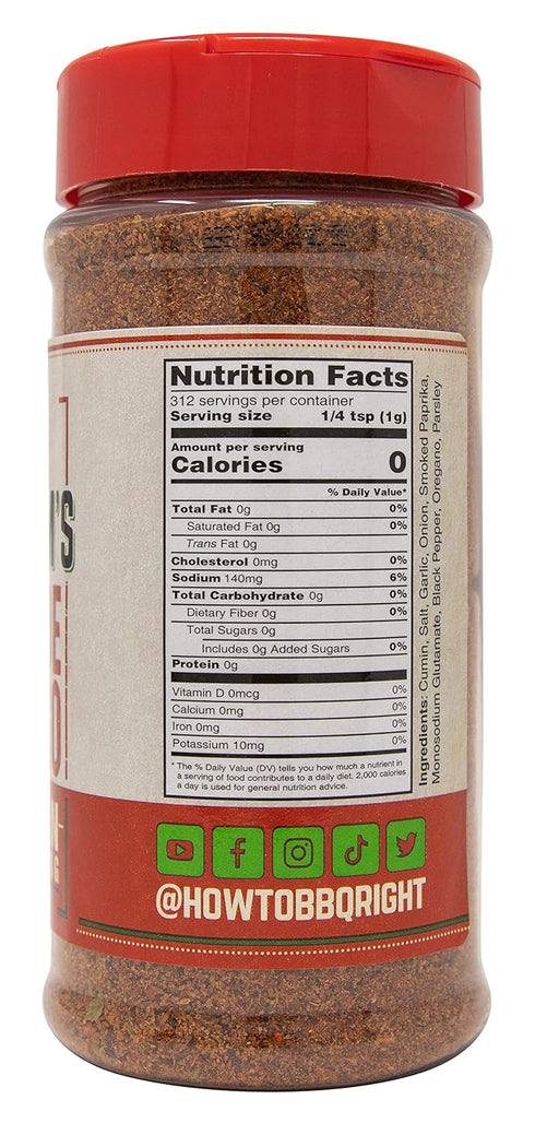 Malcom's Seasoning Grande Gringo | Spicy Mexican Seasoning for BBQ, Grill, Tacos, Dips, Even Margaritas | 11 Ounces...